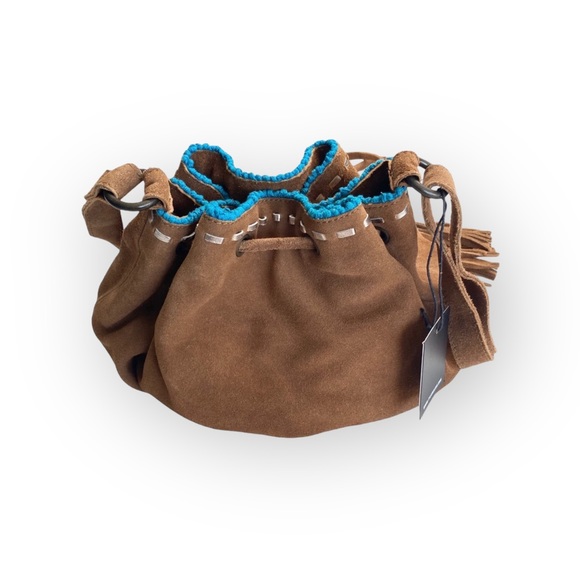 VHTF: new Tylie Malibu ꧁ Embellished Medicine Crossbody Bag ꧂ Chocolate Suede ꧂ - Picture 10 of 16